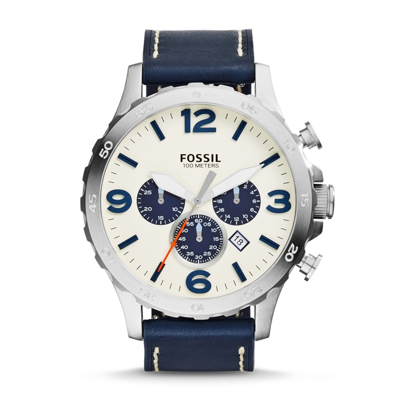 Fossil Men's Nate Stainless Steel Chronograph Watch - www.watchtik.com